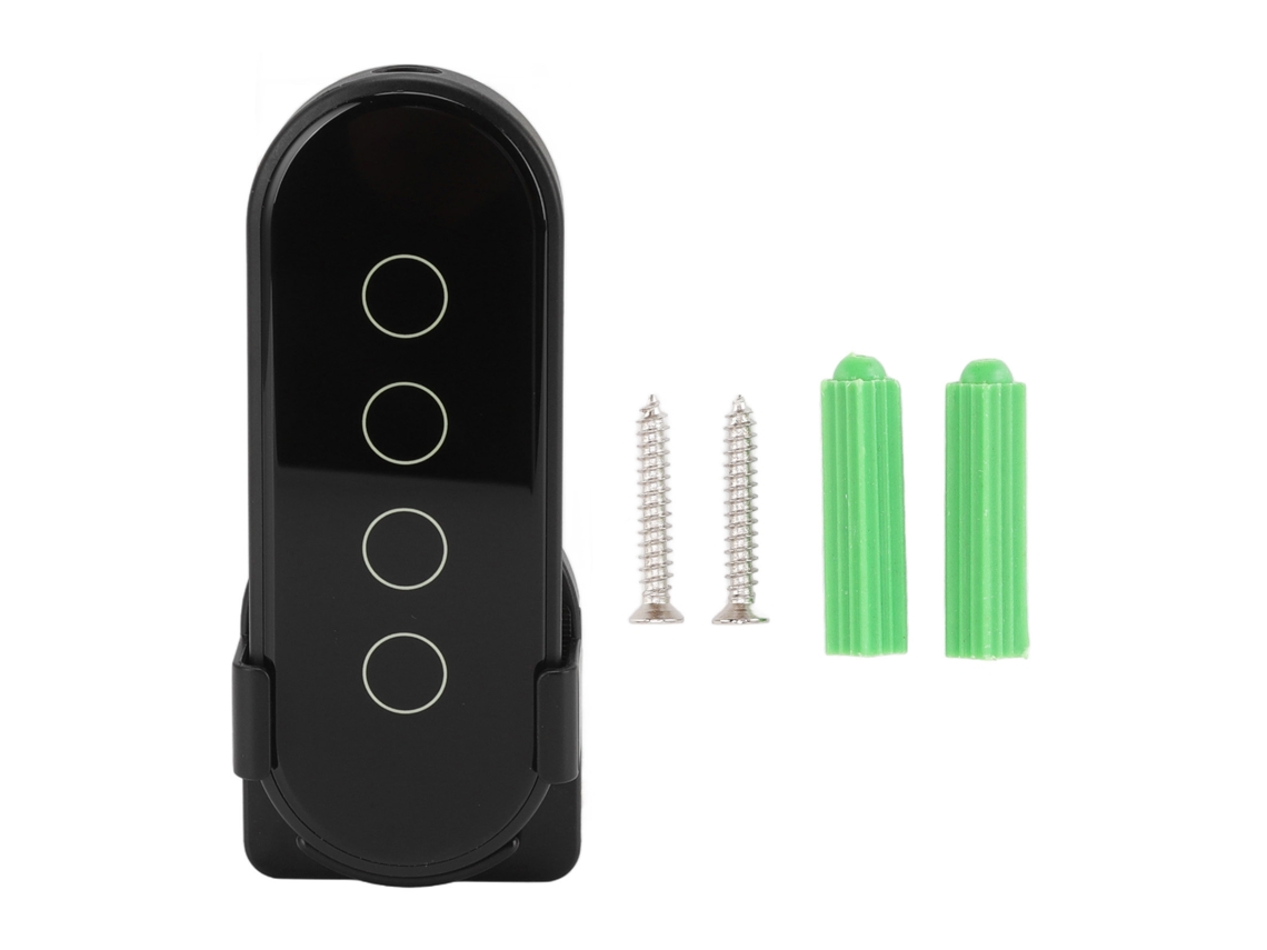 Botón Inteligente Inalámbrico Zigbee Tuya Negro Con 4 Botones Y Control Remoto De 3 Vías.