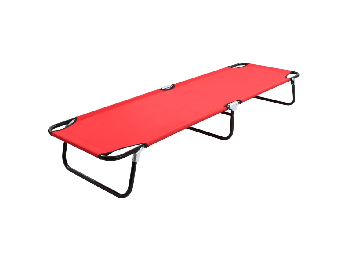 Tumbona/cama plegable de acero rojo Lovely Home