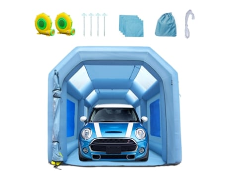 VEVOR Cabina de pintura inflable carpa de pintura automotriz 20 x 10 x 8 pies sistema de filtración 2 ventiladores