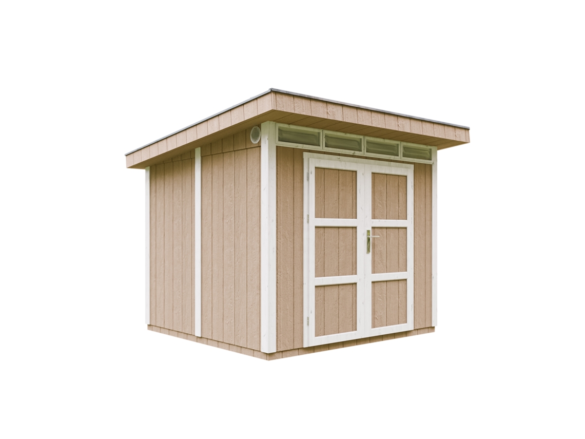 Caseta Jardin paneles a base de Madera LP SmartSide 5,9 m² con Suelo y Baldosas Bituminosas - L279xA294xA237 cm - TIMBELA M903A - TERRA BROWN