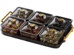 Bandeja De Servir Dividida – Bandeja De Madeira Premium Para Aperitivos