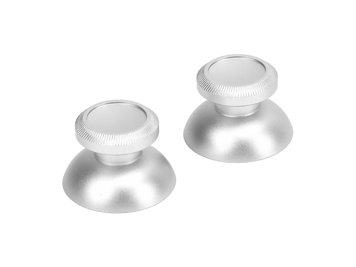Cubiertas para controladores de aleación de aluminio plateado, 2 unidades