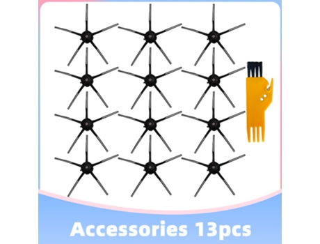 Reemplazo de Cepillo Lateral de 3 brazos/5 brazos, blanco y negro, para aspiradora Xiaomi Xiaomi Roborock 1 2 1S Mijia Roborock S4 S5 S6 Max S50 S60