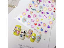 Pegatinas japonesas 5D y 3D con relieve para uñas, decoraciones para uñas, pegatinas acrílicas. MDUG