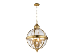 Candelier FEISS (Fe-Adams-4P-BB) Adams Steel, vidrio transparente E14 4 Bulbos