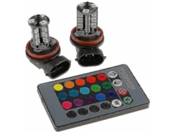 Paquete De 2 Faros Antiniebla H8/h11 Rgb Multicolor Con Control Remoto, Reemplazo De Led.