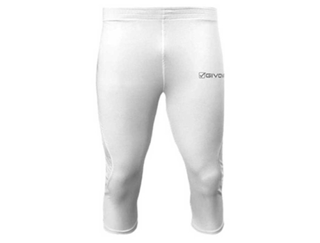 Pantalones Ajustados para Hombre GIVOVA Leggings Curtas Running Blanco para Corrida (XXL)