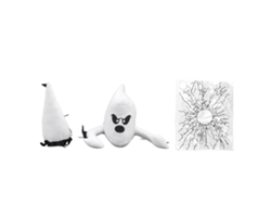 Peluches de fantasmas enojados de Baok para Halloween, decoración de ventanas rotas para fiestas en interiores y exteriores.