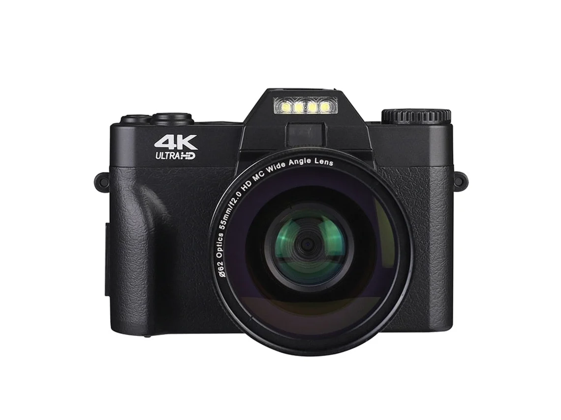 SZSMART  Câmara Digital  4K Vídeo HD com Zoom Saída (Preto - Lente)