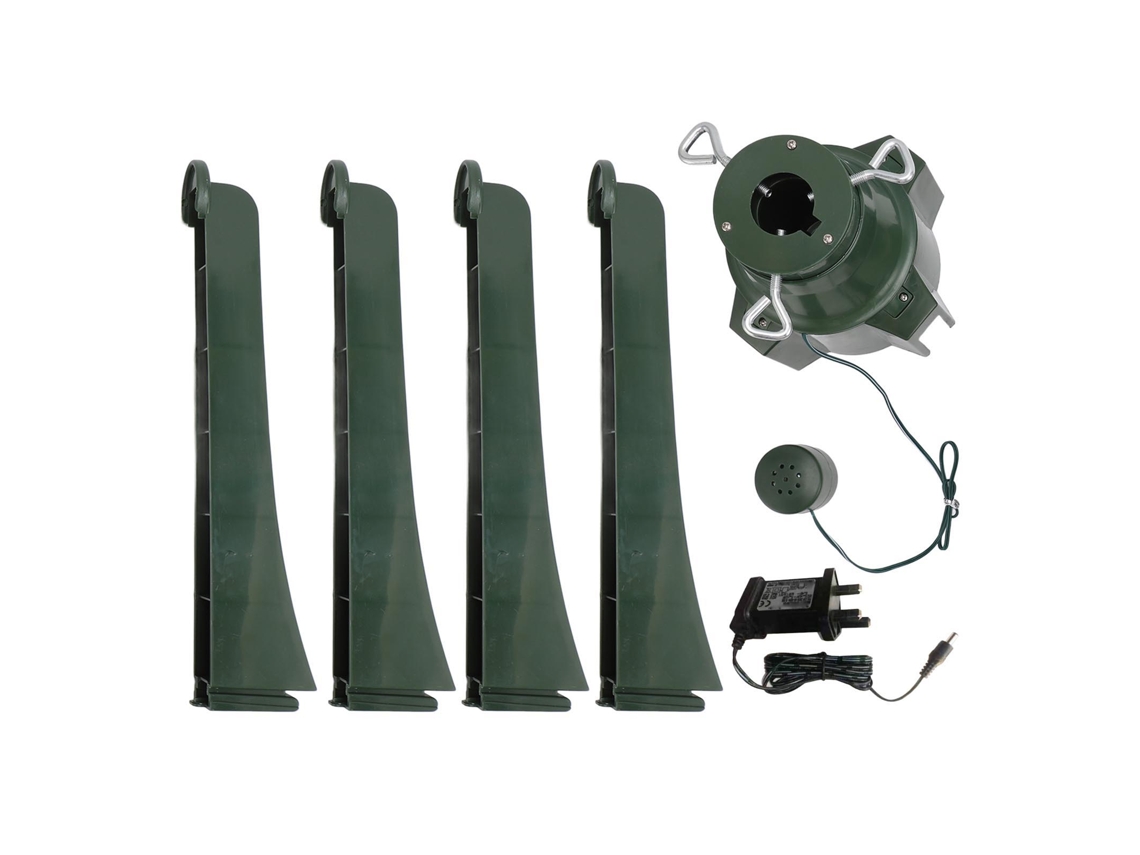Base Giratoria De 360 Grados Para Árbol De Navidad Con Música, Ajustable Para Troncos De 3,2 Cm A 3 M, Enchufe Británico 220-240 V.