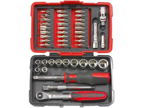 Juego de Vasos y Accesorios Ultimate 1/4'' 44 Piezas Ks Tools 922.0644 KSTOOLS Estuche Trinquete