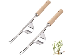 MEOIRUERY Weeder manual a mano, diseño de vero inoxidable de acero inoxidable para eliminación de raíces eficiente, tirador de malezas que ahorra mano de obra, 
