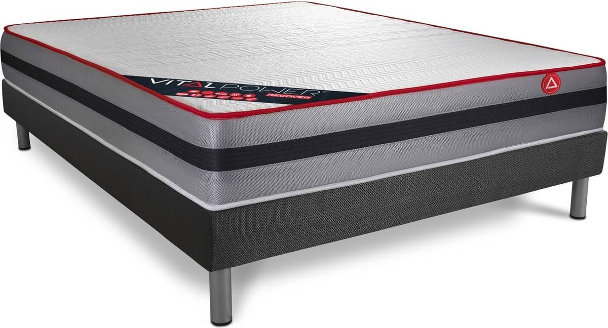 Conjunto de Somier + Colchón VITALIT Vitalpower Recover (140x220 cm - Espuma Viscoelástica)