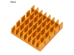 10 Disipadores De Calor De Aluminio Dorado Para Aletas De Refrigeración De Chips 01 P2206-go