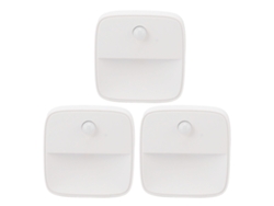 Juego de luces nocturnas LED BJ-3 con sensor de movimiento y efecto crepuscular, luz cálida de 3000K, para dormitorio, enchufe directo.