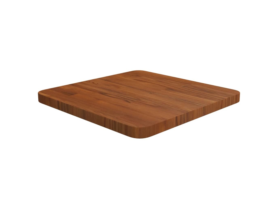 Tablero De Mesa Cuadrada Madera Roble Marrón Oscuro 40x40x2,5cm