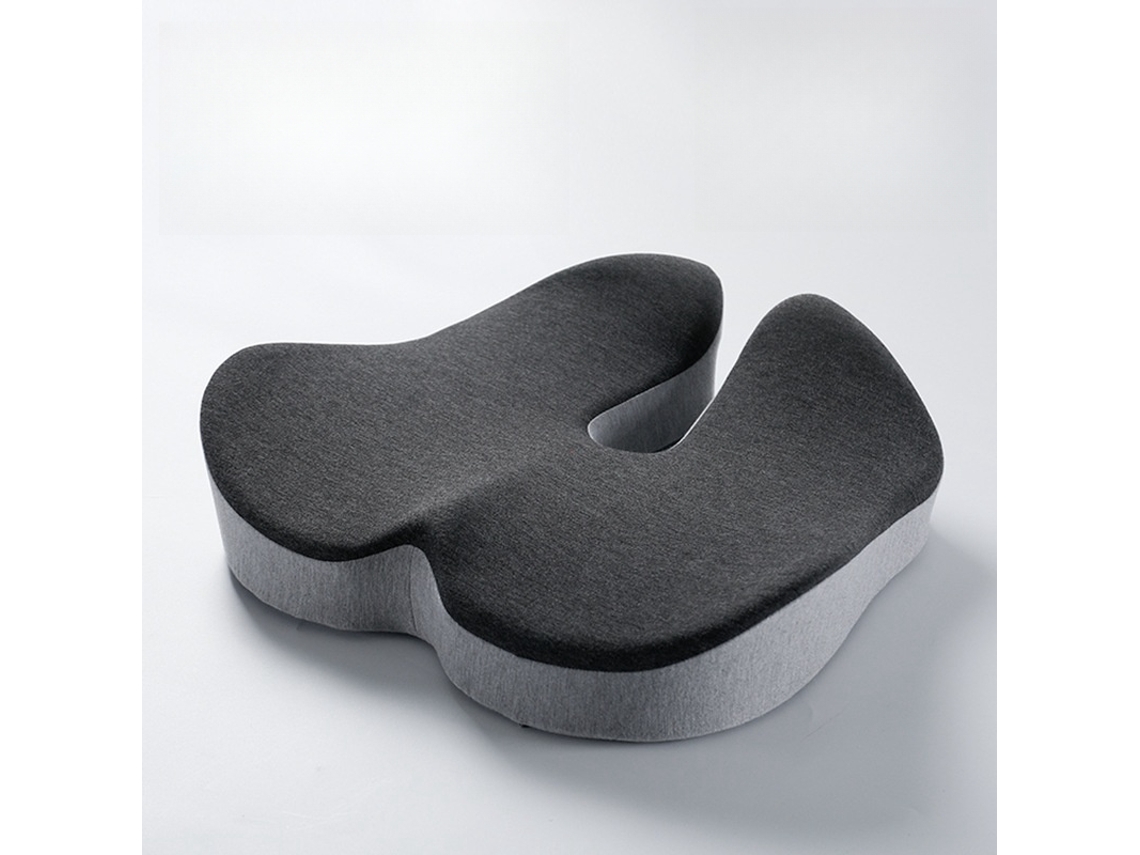Cojín De Asiento De Espuma Viscoelástica Para Oficina. Alivia El Dolor De Coxis. Gris 02 Digitallab