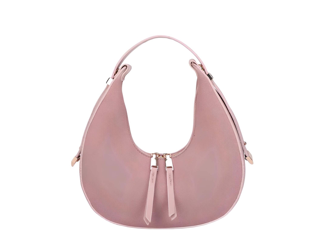 Bolso De Mano Hobo Para Mujer Estructurado Con Doble Cremallera Chic