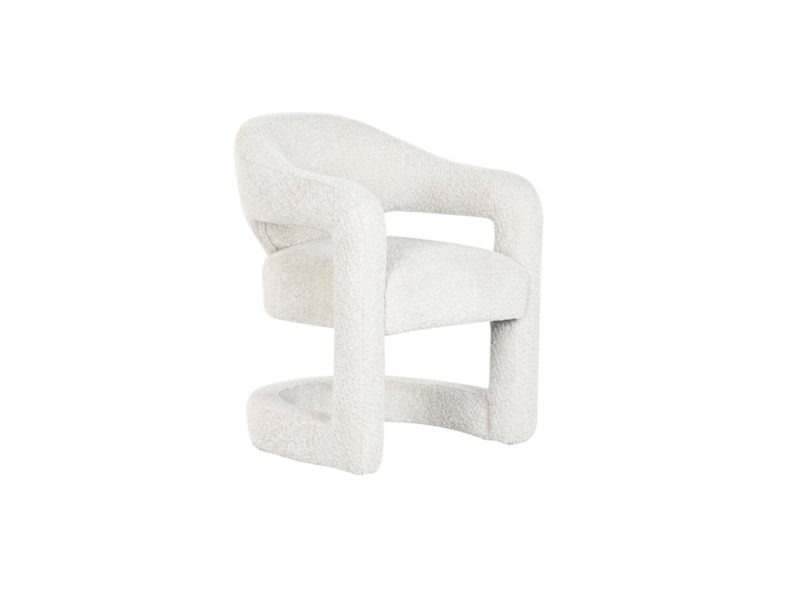 Sillon Poliester Boucle Crudo 66x65x82cm