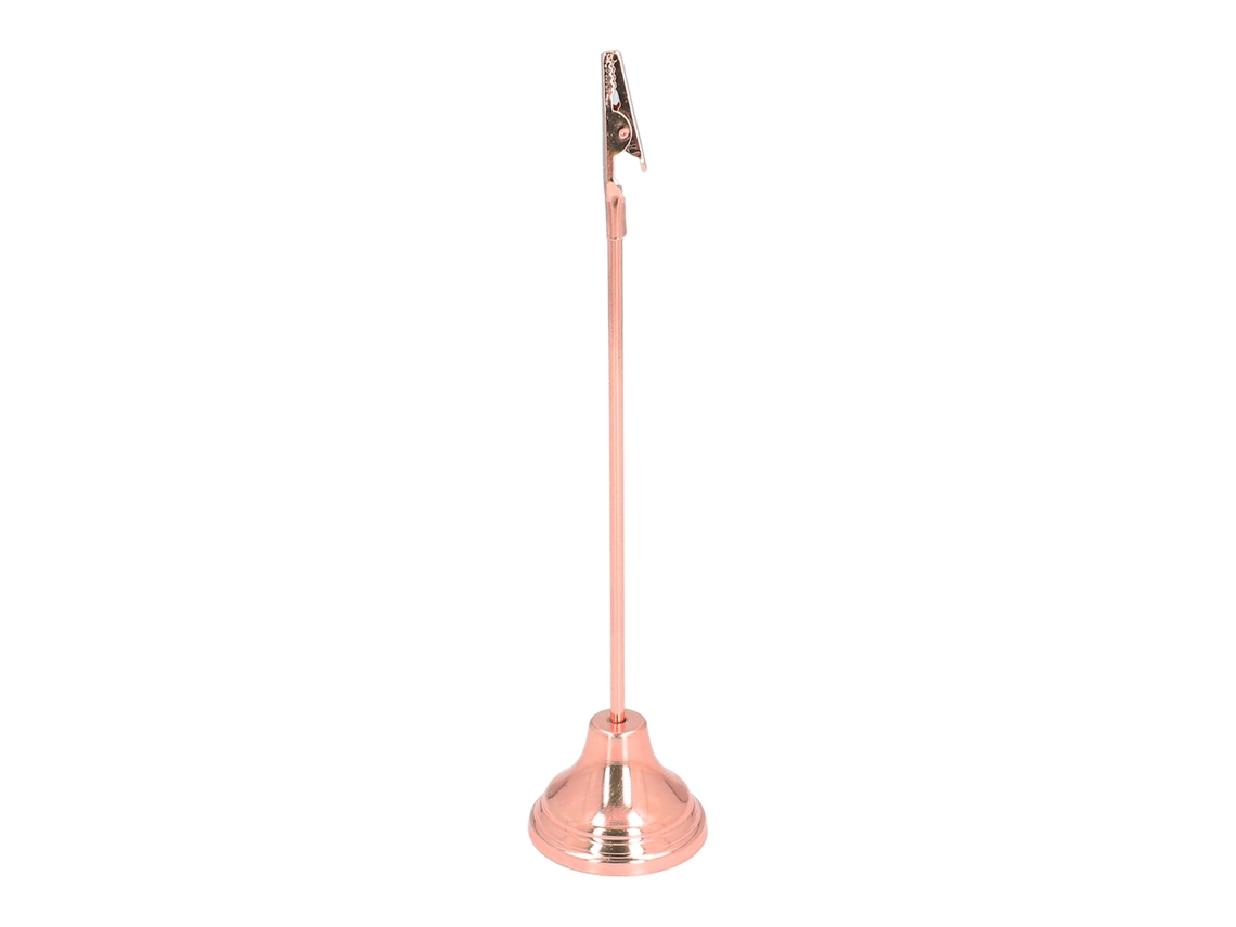 Porta Números De Mesa Resistente Con Clip Fuerte Proceso De Electroplating Porta Tarjetas De Nombre Para Fiesta Boda Oficina Oro Rosa