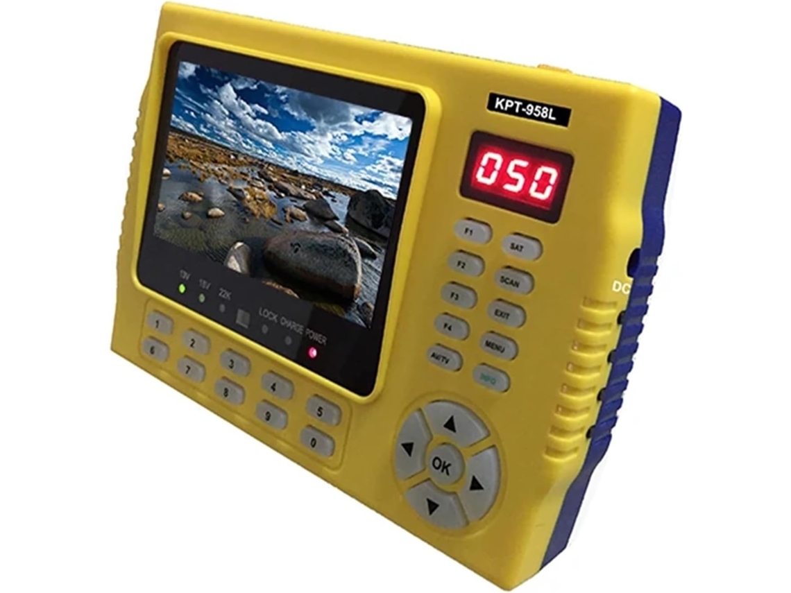Detector De Satélite Kpt-958l Con Pantalla Lcd De 4,3 Pulgadas, Dvb-s2, Mpeg4, 1080p
