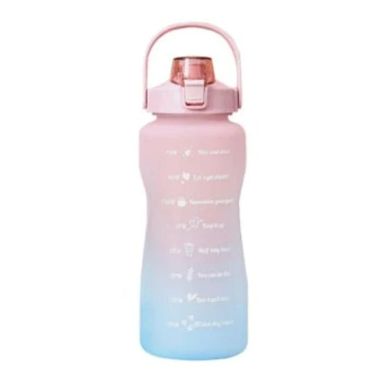 Botella de Agua con Marcador de Tiempo Motivacional 2 Litros Deportes ROSA SHOPBO