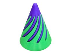 Escultura Piramidal 3d Impossible Cone Para Aliviar El Estrés (verde Y Azul)