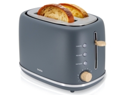 Nordic Tostadora Pan Ranura Ancha, Tostador 2 Rebanadas, 6 Niveles Tostado, Calientapanecillos Briebe Ta1166gry Gris