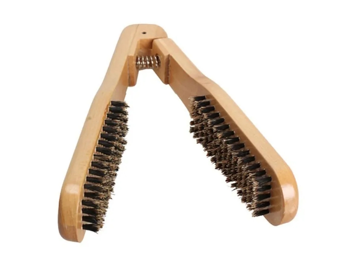 Pente De Cabelo Prancha Clamp Duas Faces Madeira Alisador De Cabelo Suprimentos De Salão