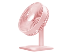 Ventilador de escritorio USB, viento fuerte, bajo nivel de ruido, 3 velocidades, rosa.