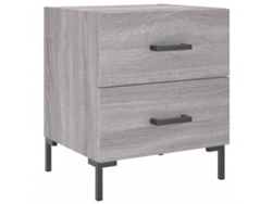 Mesita de Noche 40X35X47,5 Cm Derivados Madera Sonoma Gris