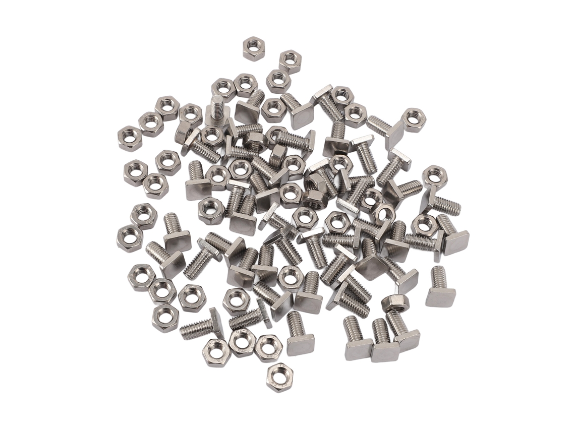 Juego de 50 tornillos de acero inoxidable para invernaderos, tuercas M6 x 13, kit de herramientas