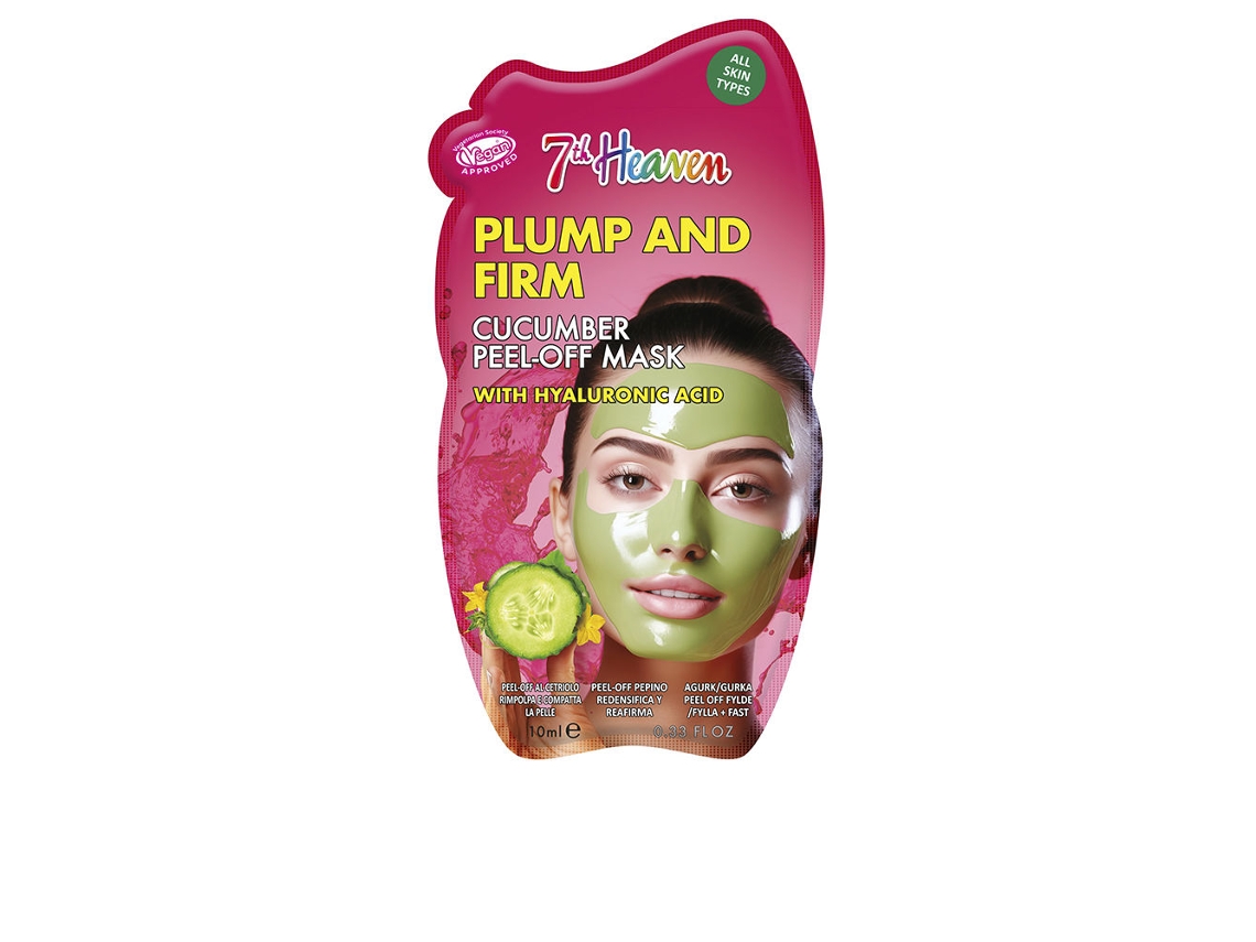 Peel-off de pepino reafirmante y voluminizador con ácido hialurónico 7th Heaven 10 ml
