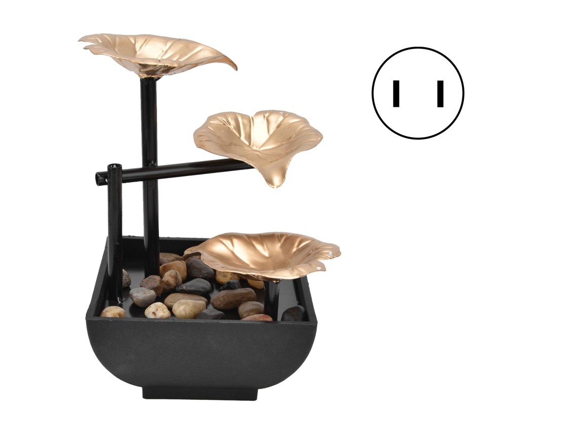 Adorno de flujo de agua para decoración de mesa, Feng Shui, enchufe de 110 V, EE. UU.