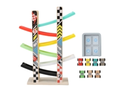Mali brinquedo de Rampa para Carros de Madeira 6 Faixas com 7 Carros Educational para Bebês