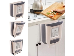 Cubo De Basura Colapsable De Pared Para Cocina Oficina Dormitorio Coche, 24x16x25cm, Marrón
