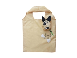 Bolsa de plástico plegable para la compra con asa ancha y amplia abertura, con un bonito estampado de cachorros, portátil y ecológica. GOKOCO