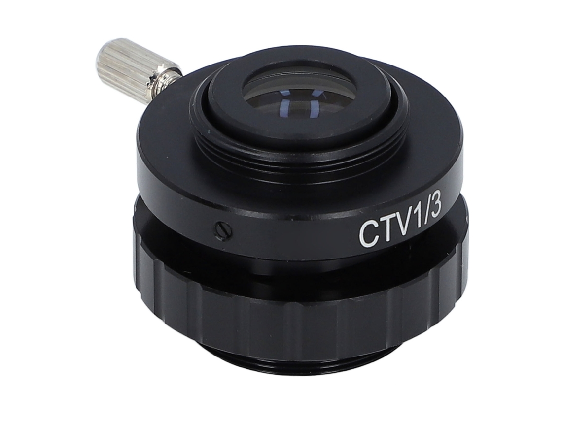 Adaptador De Lente Ctv Para Microscopio Trinocular Con Interfaz C, Compatible Con Cámara Ccd, Metal Y Vidrio Óptico.