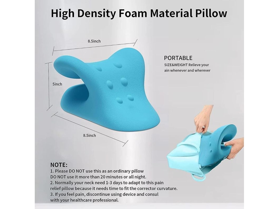 2026-5620-almohada Quiropráctica Para Aliviar Dolor De Cuello, Estirador Cervical Con Diseño Ergonómico