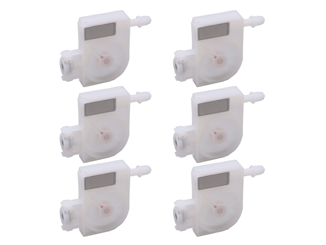 6 Piezas De Amortiguador De Tinta Con Filtro De Malla Plástica Pp Para Impresoras Dx5 Dx6 Dx7, Hilo Blanco