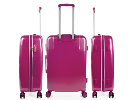 Juego De Maletas Pc ITACA Personalizado Base Fucsia fucsia-unicornios (44X65x25 Cm - 63L)