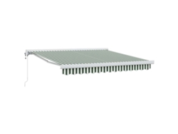 Maison Exclusive - Toldo Retráctil Verde Y Blanco 350 X 250 X 165 Cm Tela Y Metal