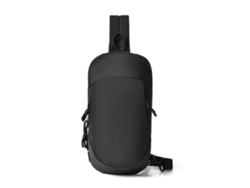 Mochila antirrobo (negra), bolso pequeño para actividades al aire libre, bandolera ligera.