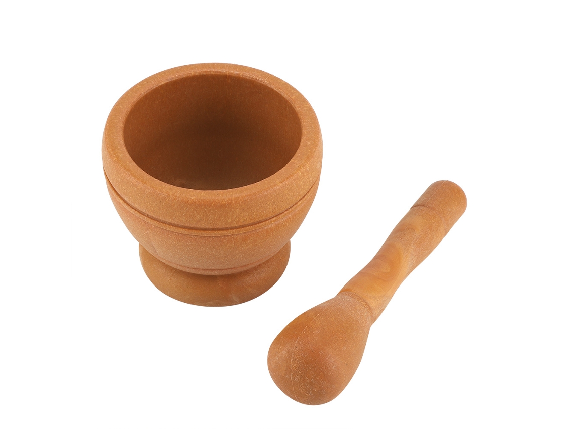Juego De Mortero Y Maja De Plástico Manual Para Moler Ajo, Hierbas Y Especias - Utensilio De Cocina