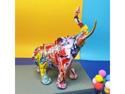 Figura de elefante de resina, pieza decorativa para mesa, botellero para sala de estar u oficina.