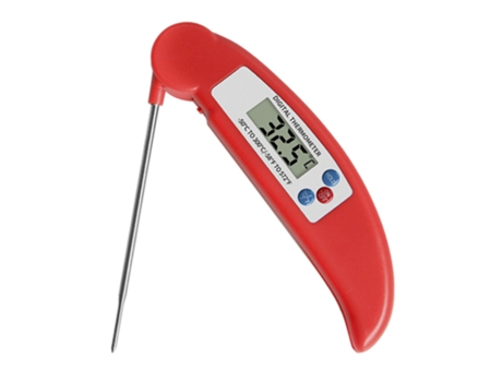 Termómetro digital para carne parrilla para barbacoa termómetro electrónico sonda súper larga para cocinar en la cocina (-50 300 C) rojo ZMDECQNA