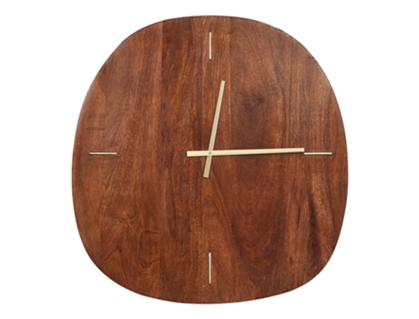 Reloj de Pared BELIANI Tapti de Madera de Mango Marrón Oscuro 60X3X59