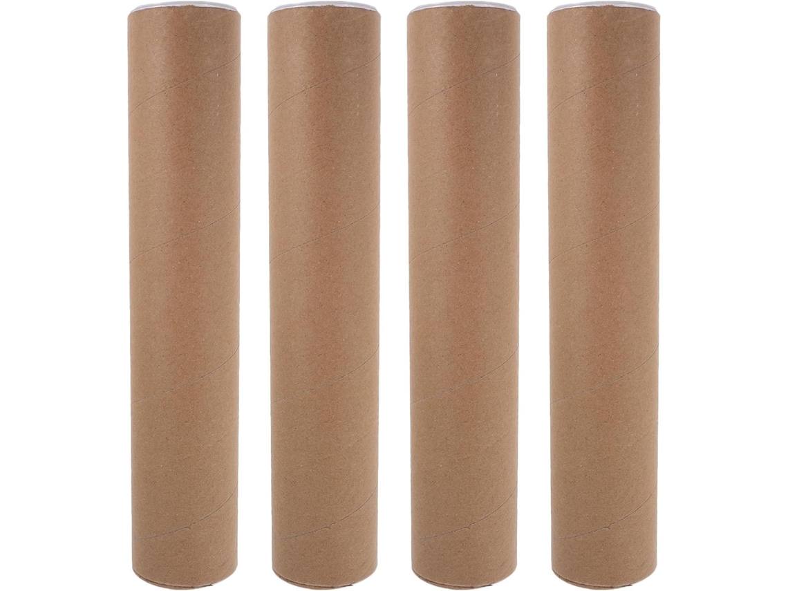 Juego De 4 Tubos De Envío Para Pósteres: Tubos De Envío De Papel Kraft Reforzado Con