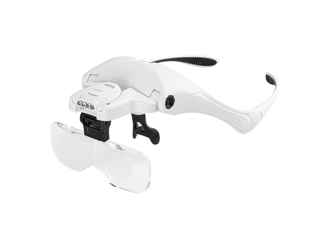 Lupa De Cabeza Con Iluminación Led Y 5 Lentes Ajustables (1.0x-3.5x) Para Reparaciones Y Joyería.