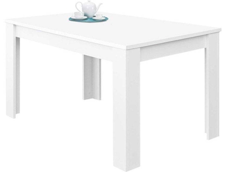 Mesa de Comedor HABITDESIGN Kendra (Blanco Artik - Melamina - 140–190 x 78 x 90 cm)